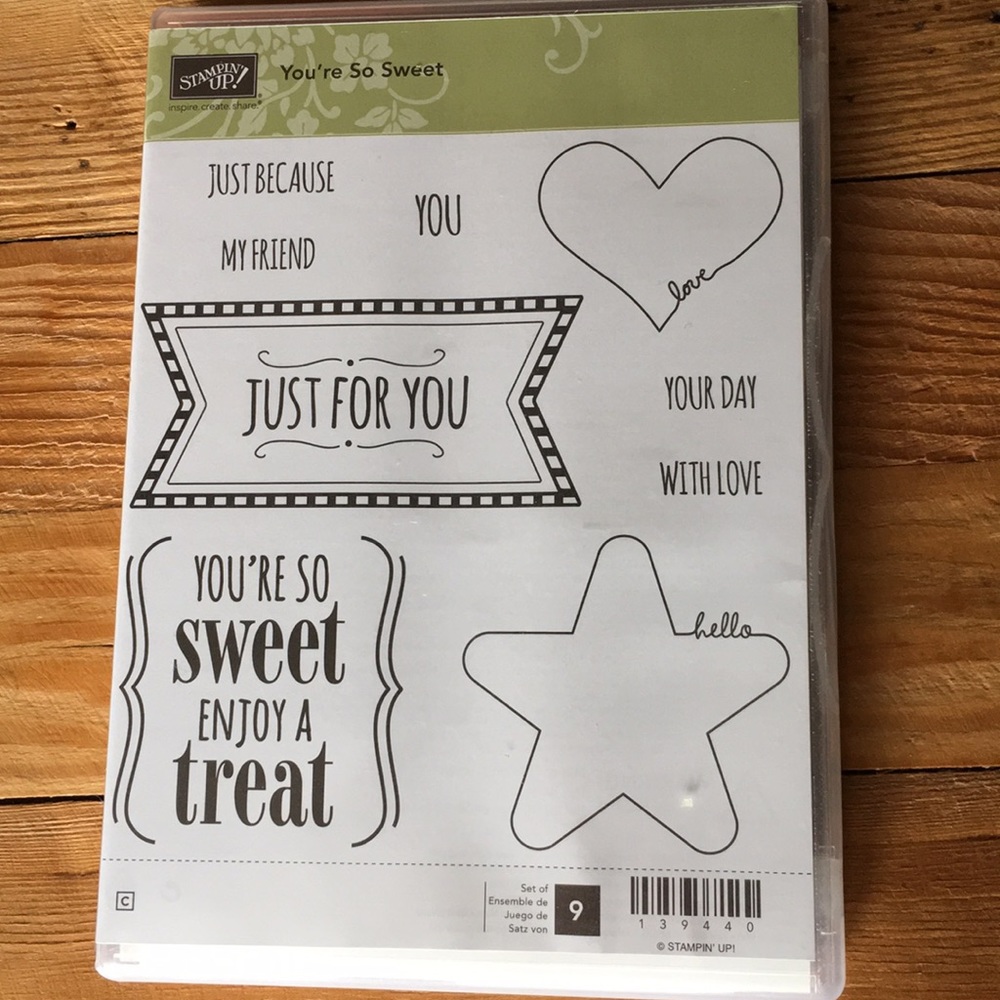Stampin up- you’re so sweet- rubber cling